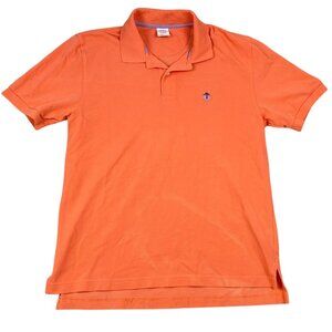Brooks Brothers Mens Polo Shirt M Orange Performance 100% Cotton Original Fit Em